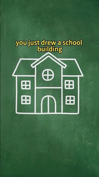 How to Draw a school building with Letter H & E.#howtodraw #drawing #easydrawing