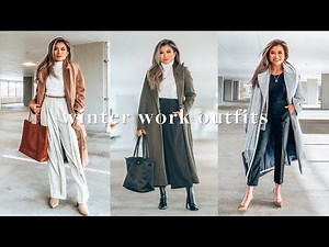 WINTER WORK OUTFIT IDEAS (pants + coats) with Nordstrom | Miss Louie