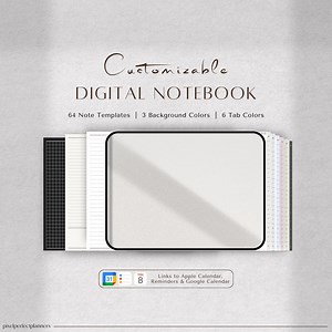 Digital Notebook, LANDSCAPE Notebook, Goodnotes Notebook, iPad Journal, Student Notebook, Notability Templates, Lined, Grid, Dotted, Cornell - Etsy