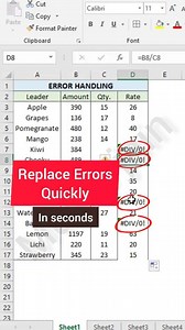 Let's learn this amazing #excel trick to remove error fast in seconds✌️ 👉Save this reel for future use Follow for more videos 👉 @excelwithmukul #exceltricks #exceltips #learnexcel #msexcel #advancedexcel | Mukul Jain