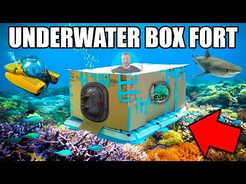 UNDERWATER BOX FORT CHALLENGE!! 📦💦