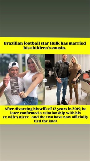 Brazilian football star Hulk has married his children's cousin.