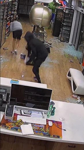 Caught on camera: Thieves steal thousands in Pokémon cards from collectibles store #shorts