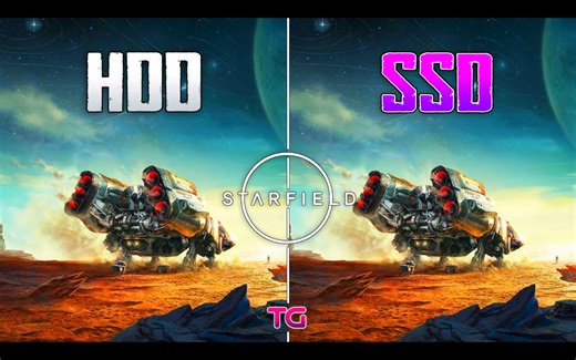 【4K60帧】《星空》机械硬盘 vs 固态硬盘 - 游戏加载时间对比 | 作者：Testing Games