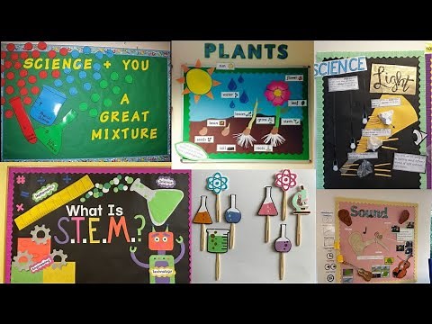 Science lab decoration ideas for School/Science bulletin board design/Science classroom decoration