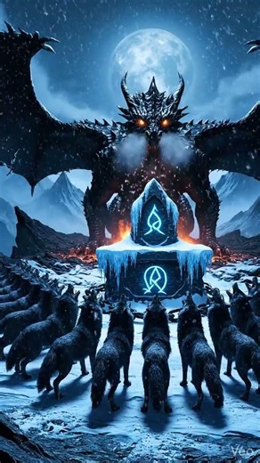 Ancient Mountain Dragon vs Wild Wolves 🐉🐺