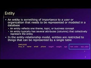 Topic 02, Part 01 - Database Entities