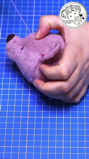 How to Sew Teddy Bear Ears onto the Head 🧸 | Pro Masterclass #shorts #teddybear #sewing #handmade