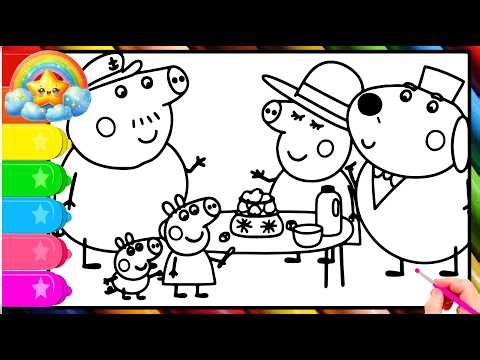 Daddy Pig Celebrate a party with friends | Peppa Pig Official Full Episode | Peppa Pig coloring book