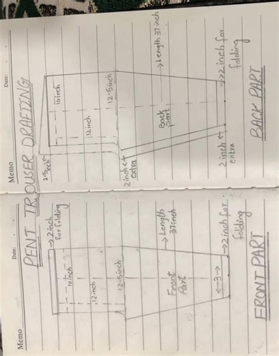 Ladies Pant Trouser Drafting Tutorial | Simple Pent Trouser Cutting Formula