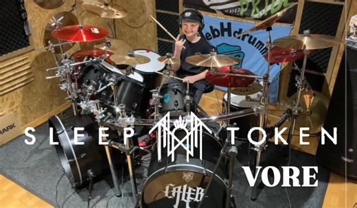 Vore - Full Video! Sleep Token Please Share 🙌 Age 11 #sleeptoken #drummer #metalmusic #drumvideo #drums #drumcover | Caleb H Drummer