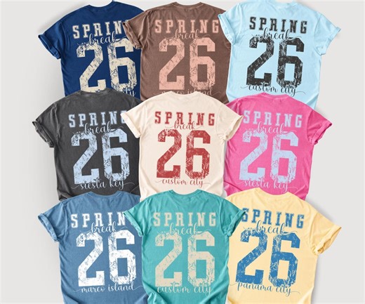 Comfort Colors Spring Vacation Tee 2026 Senior Trip Sweatshirt Matching Family Vacation Shirt Vacay Vibes Shirts Beachy Tshirt Girls Trip - Etsy