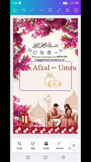 Rose l Customize Card l Pakistan on Instagram: "Engagement invitation card on canva canva design hack #foryoupageシ #carddesign #engagement"