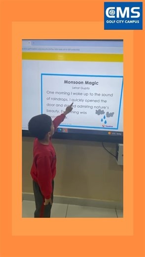 𝒞 𝓜 𝒮 𝓖 𝒞 - Spoken English 🗣 Young ones of Pre-Primary showcase their clear pronunciation, proper voice modulation, and an expressive reading style in reading the story ‘Monsoon Magic ‘ . #CMS #CMSeducation #CMSStudents #AcademicExcellence #OutstandingTeachers #InspiringLeaders #HighAchiever #CMSActivity | City Montessori School, Golf City Campus