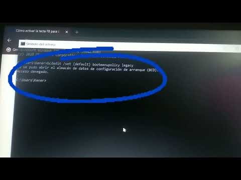 no se pudo abrir el almacén de datos de configuración de arranque BCD al activar tecla F8 en Windows