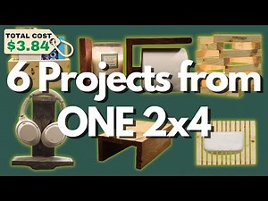 How I Built 6 Projects From ONE 2x4! (Easy DIY Projects)