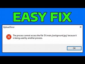 Process Cannot Access the File Because It Is Being Used by Another Process in Windows 11