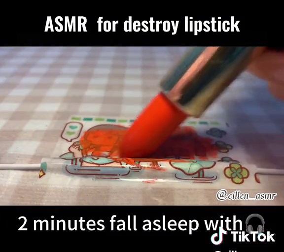 Relaxing Lipstick Destruction ASMR Sounds for Sleep and Decompression