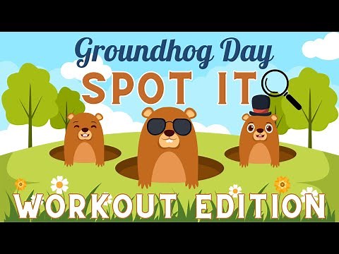 Groundhog Day Spot It| Workout Edition| Brain Break| PE Warm Ups