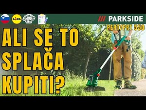 ELEKTRIČNA KOSILNICA NA NITKO Parkside PRT PERT 550 C3 SLOVENIJA SLOVENE LIDL