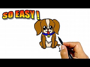 How to draw a dog easy step by step easy version | Easy Drawings - Videos For Kids