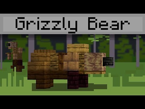 Minecraft | How To Build: Grizzly Bear (1.5x scale)
