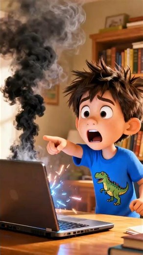 Boy burning Laptop |#bestkidssongs #cartoon #funforkids