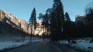Mount El Capitan in the Morning. California, USA. Time Lapse