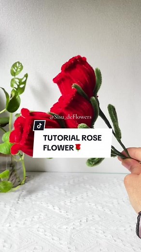 Tutorial Rose Flower 🌹 | DIY Fuzzy Wire Flowers Tutorial