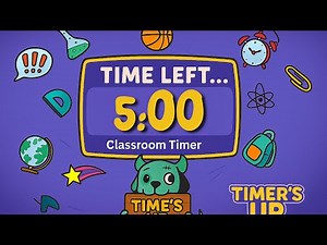 5 Minute Countdown Timer | School Notebook Study & Classroom Theme
