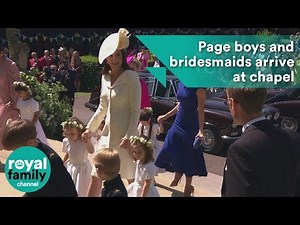 Prince George and Princess Charlotte among page boys and bridesmaids
