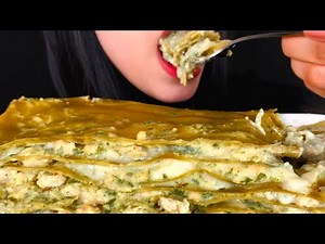 Yummy Creamy Lasagna Eating Show, ASMR Mukbang 2x Speed Video ‪@hesasmr‬