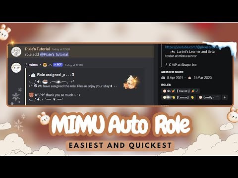 Mimu Autoresponder Embed | Auto Role | Quick and Easy