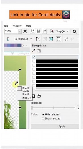 Coreldraw Tips Use Bitmap Mask Path #coreldraw #corelpainter #graphicdesignsoftware
