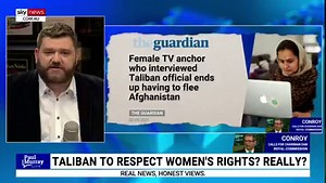16K views · 214 reactions | A female news reporter who interviewed the Taliban on issues including women’s rights has fled Afghanistan because “it is not safe for her to be there”, says Sky News host Paul Murray. | Sky News Australia | Facebook
