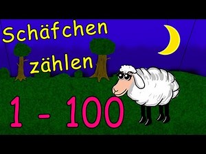 Sheep count in German to fall asleep - learn numbers from 1-100 - learn to count German