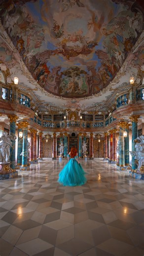 Kelly Prince-Wright | Is this Belle’s real life library? ✨🏰📖 You’ll find the Wiblingen Abbey Library located in the city of Ulm in Germany. It truly feels like... | Instagram