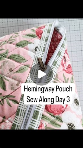 Kristina Brinkerhoff || Modern Sewing and Quilting Patterns | Hemingway Pouch Sew Along Day 3 Today, we're adding the Zipper Binding and zipper! 🩷 In this video, I demonstrate three different ways to... | Instagram