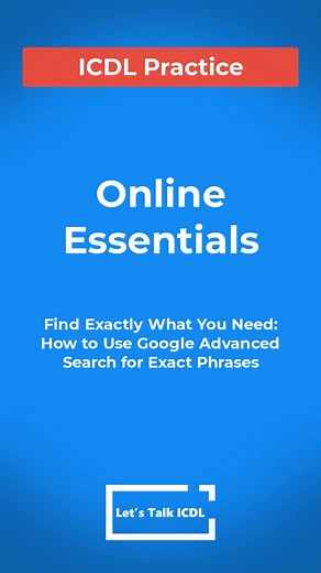 How to Use Google Advanced Search for Exact Phrases #googlesearch #advancedsearch #exactphrase #digitalskills #searchtips #techtutorial #icdl #quicktip #usertips #productivityhacks #refinesearch #googleguide #efficientsearching #webtips #tutorialreel #preciseresults #techtips #boostproductivity | Click, Learn, Do: Your Guide to Digital Literacy | Facebook
