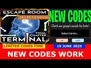*NEW CODES* [Escape Room] Terminal ROBLOX | JUNE 19, 2025
