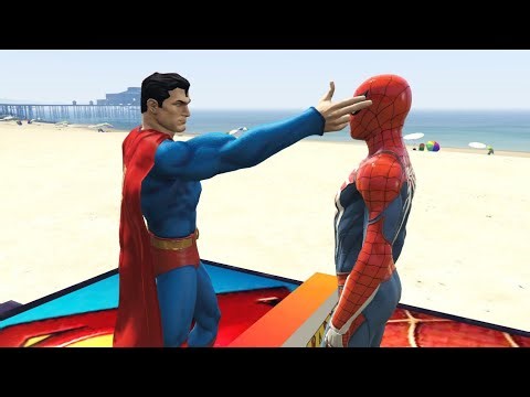 SUPER-MAN VS SPIDER-MAN -Team Slap Battle😮, Who Win?