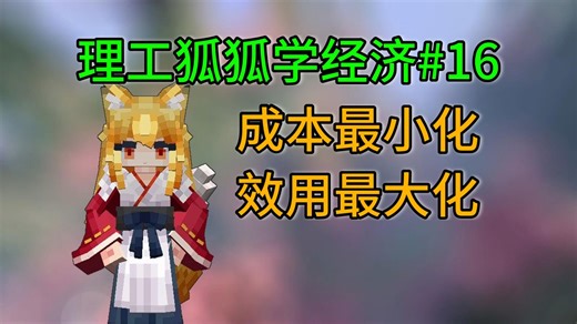 经济学中如何优化？#理工狐狐学经济16