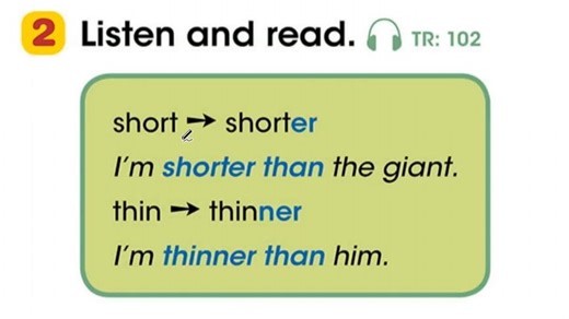 LOOK 3 U7 形容词比较级注意点