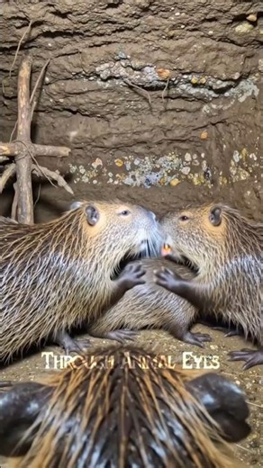Camera Inside a Giant River Rat's Underwater Burrow #shorts