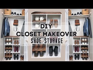 Entryway Closet Makeover + DIY Shoe Storage