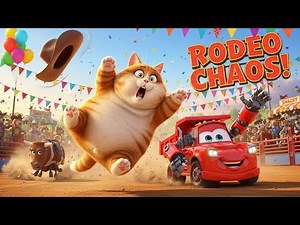 Orange Cat Breaks the Rodeo! 🤠 Beam McQueen to the Rescue | Funny Cowboy Cartoon For Fun