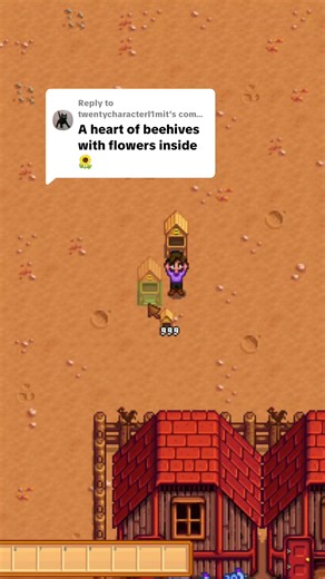 Beehive Heart with Fairy Flowers in Stardew Valley