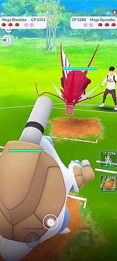 ✨Mega Gyarados V/S Mega Blastoise PVP Water Battle in #pokemongo