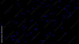 Blue particles flying through fields In space Stock Video