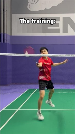 Badminton net follow-up training #badminton ￼
